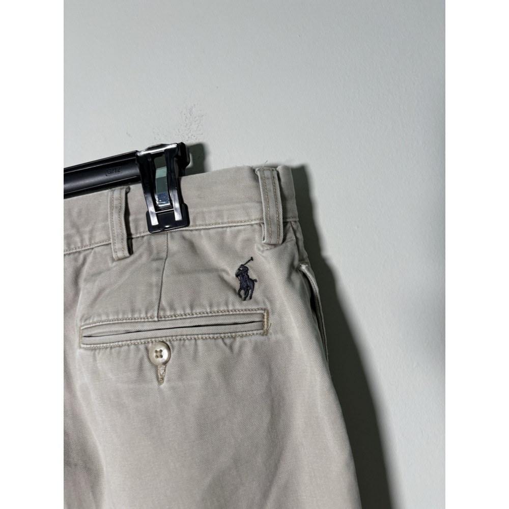 Polo Ralph Lauren Ethan Pant Mens 38x30 Khaki Double Pleated 100% Cotton - Picture 5 of 5